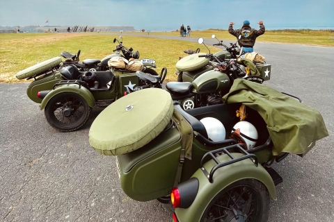 From Bayeux: Normandy D-Day Half-Day Tour by Vintage Sidecar Bayeux: Half-Day D-Day Beaches by Vintage Motorbike Sidecar