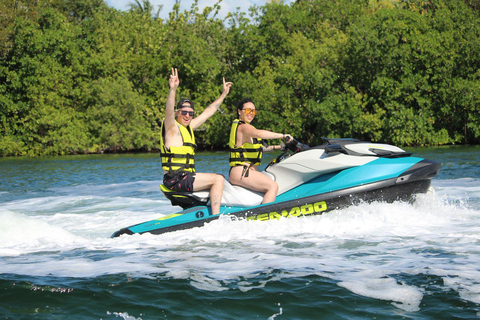 90 Minutes Cancún Jet Ski Adventure: Sea, Lagoon & Mangroves Ride Together – Shared Jet Ski (Book in Pairs)