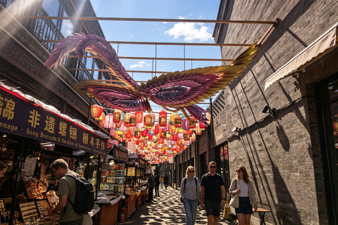 Beijing: Qianmen Street Guided Night Tour & Zhajiang Noodle Option 2: Meet Guide at Laoshe Teahouse
