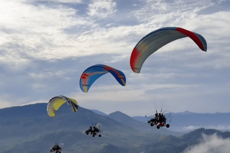 Vang Vieng:Zipline,Kayak,Nam Xay,Lagoon 2&Optional Paramotor Full-Day Adventure with Morning Paramotor