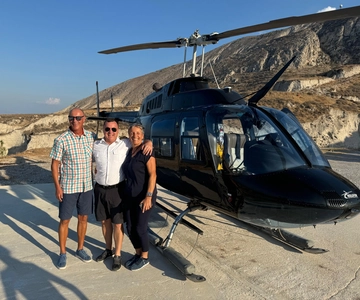 Santorini: Private Helicopter Flight with Sunset Option