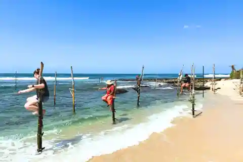 Visite privée de Galle au Sri Lanka : pêcheur sur échasses, Fort de Galle...