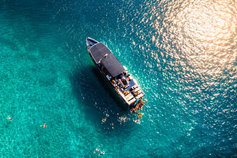 Dalmatian island cove on a 3-island cruise from Split