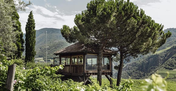 Bozen: Weinverkostung im SKYWINE-Pavillon mit Aussicht