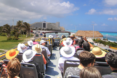 Cancun: Hop-on Hop-off Bus Tour with Flowrider Experience