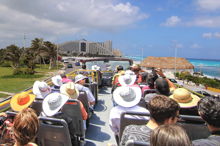 Cancun: Hop-on Hop-off Bus Tour with Flowrider Experience