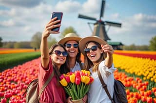 Amsterdam: Keukenhof und Zaanse Schans Windmühlen Tagestour