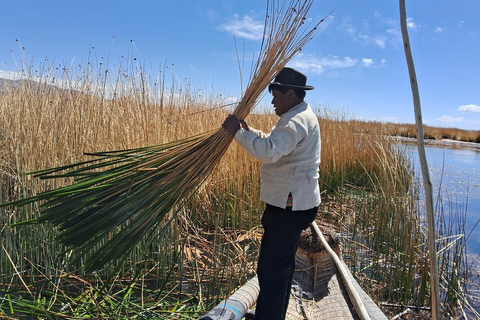 Lake Titicaca: Chimu Floating Island with totora weaving and fishing workshops Visit Chimu Island privately