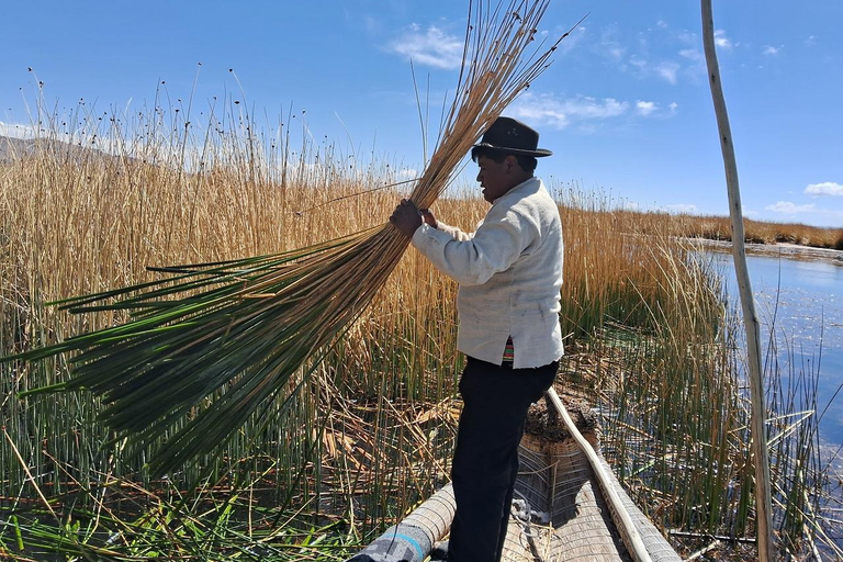 Lake Titicaca: Chimu Floating Island with totora weaving and fishing workshops Visit Chimu Island privately