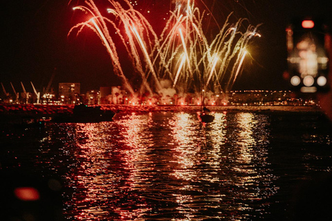Malaga Fireworks by Boat