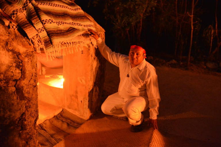 Cancún: Ceremoniële Mayanacht , Temazcal en Cenote