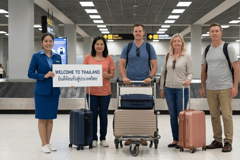 Bangkok: Airport Priority Lane & Optional Transfer POI/Class Arrival Suvarnabhumi Bangkok Airport Priority Lane + Buggy