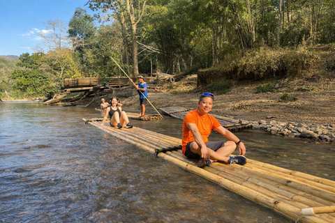 Chiang Mai: Jungle Zipline, River Bamboo Raft with Pickup