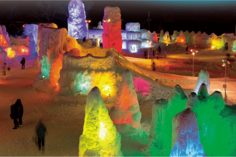 Sapporo: Lake Shikotsu Ice Festival Private Day Trip ＆ Onsen No return to Sapporo