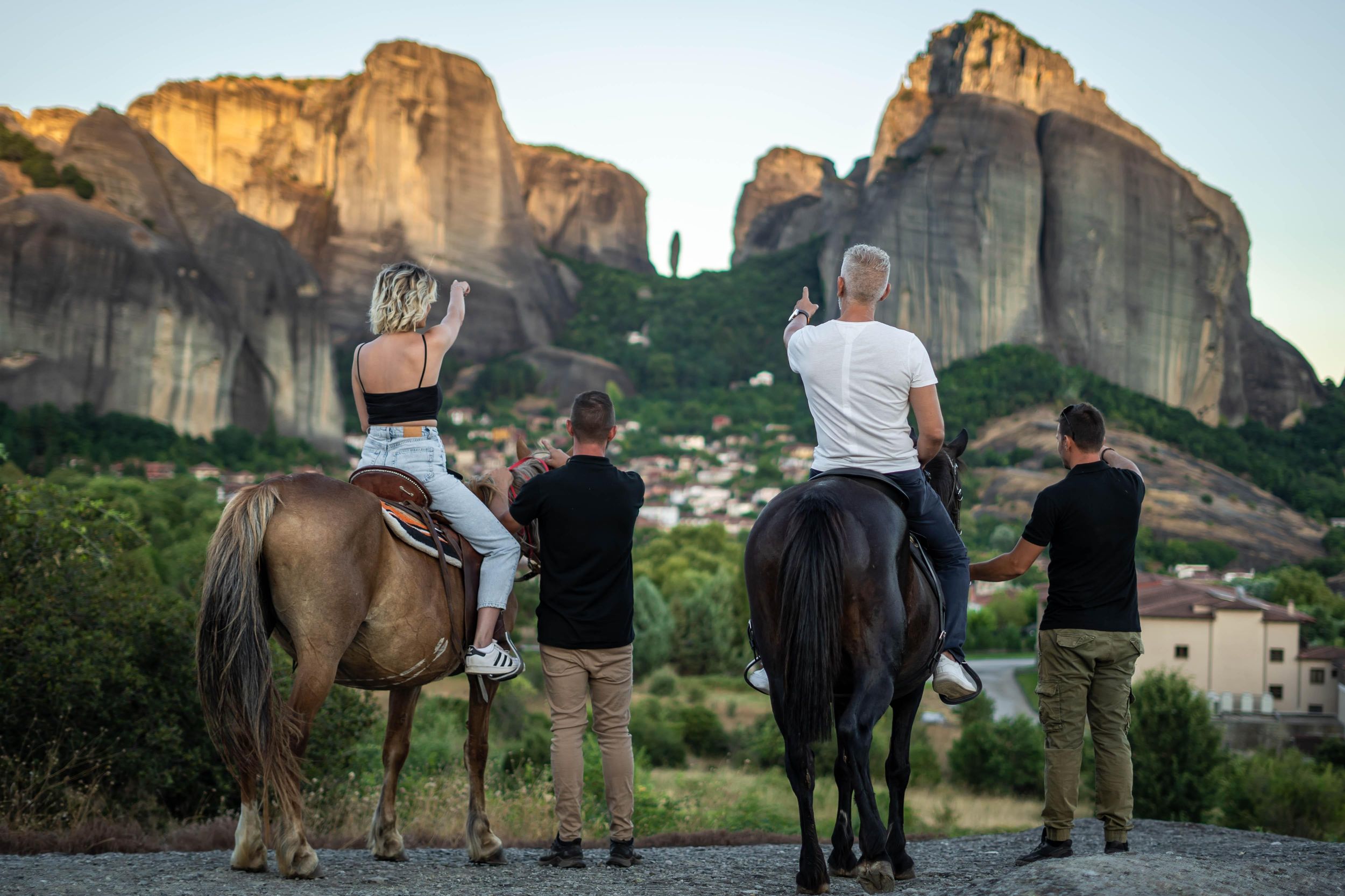 Kastraki: Reiten bei Sonnenuntergang in Meteora