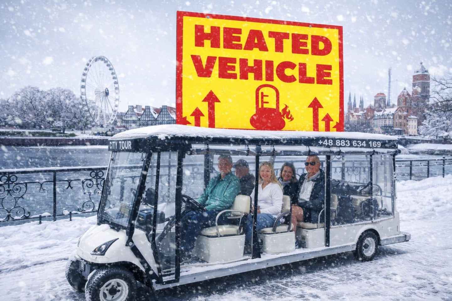 Gdansk: Private Top City Tour by Electric Cart & Live Guided