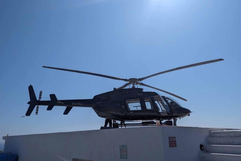 Z Mykonos: transfer helikopterem do Aten lub greckiej wyspyZ Mykonos: prywatny transfer helikopterem na Naxos