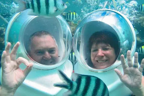Experiência Bali Sea Walker com passeio turístico opcional