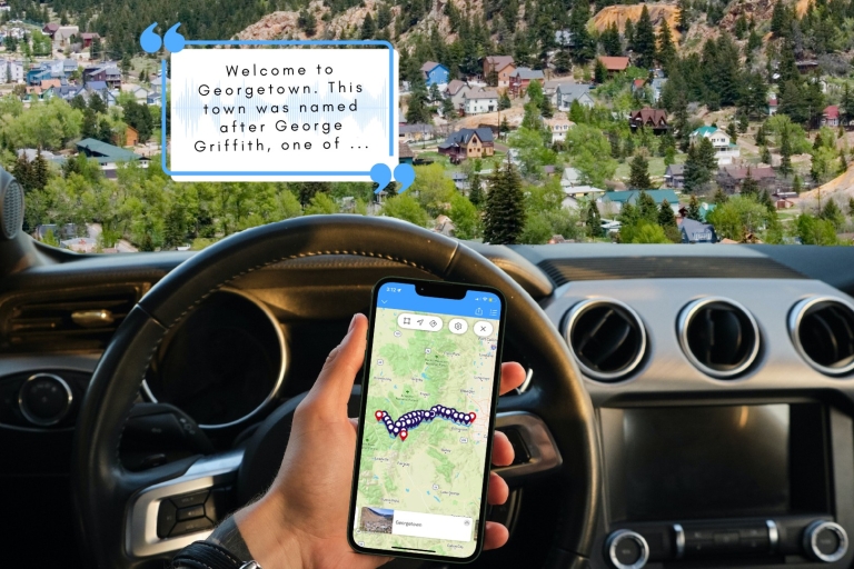 Entre Vail y Denver: un recorrido de conducción de audio de teléfono inteligenteColorado: recorrido en automóvil por teléfono inteligente entre Vail y Denver