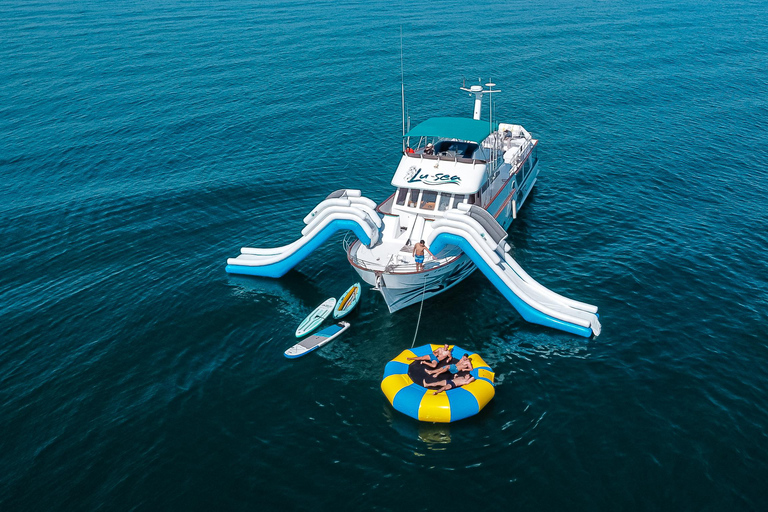 Boat Adventure: XXL Slides, Snorkeling, Activities, Lunch, and Pickup Boat Adventure: XXL Slides, Snorkeling, Activities, Lunch, and Pick-Up