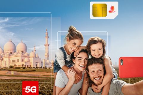 Dubai: Touristen-SIM-Karte mit Daten und Minuten