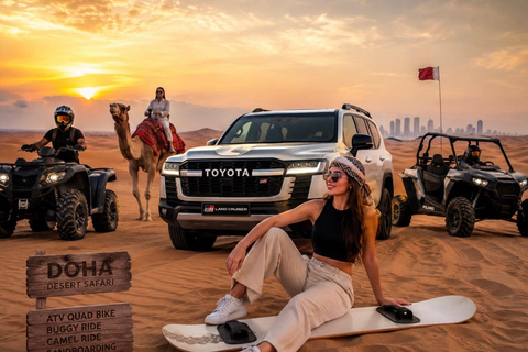 Doha: ATV Quad Bike and Buggy Desert Safari with Camel Ride Desert safari/ATV (Ride) CamelRide & hotel Transfer