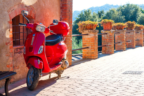Florence: Vespa Tour with Winery Visit and Lunch Vespa Self-guided Small Group Tour - Spanish