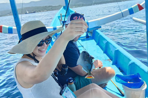 Bali: Fishing Charter Private Boat with Lunch & Hotel Pickup Bali: Fishing Trip & Blue lagoon Snorkeling