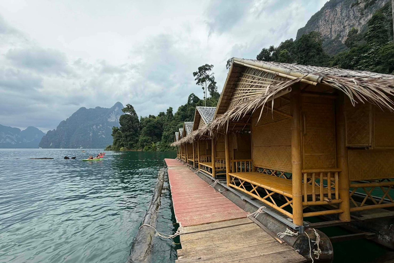 Overnight Floating Raft House Cheow Lan Lake & Coral Cave Private Tour: Double Air-con Room/Private Toilet - Old Wing