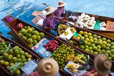 From Bangkok: Floating Market, Railway Market,& Ancient Siam
