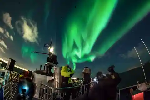 Reykjavik: Norrsken guidad båttur