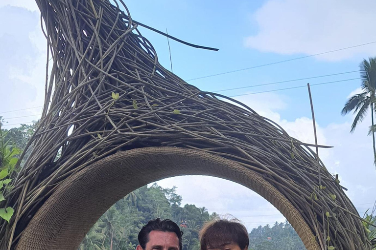 乌布猴林、梯田、秋千、寺庙和瀑布乌布猴林、水稻梯田、秋千、寺庙和瀑布