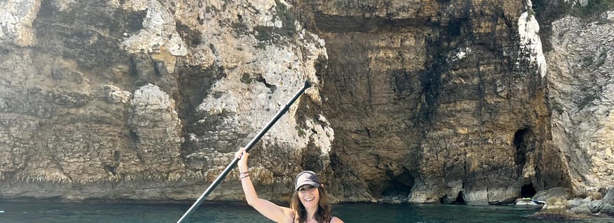 Cala Tango : Grotte de la réserve marine et excursion avec masque et tuba en paddle board