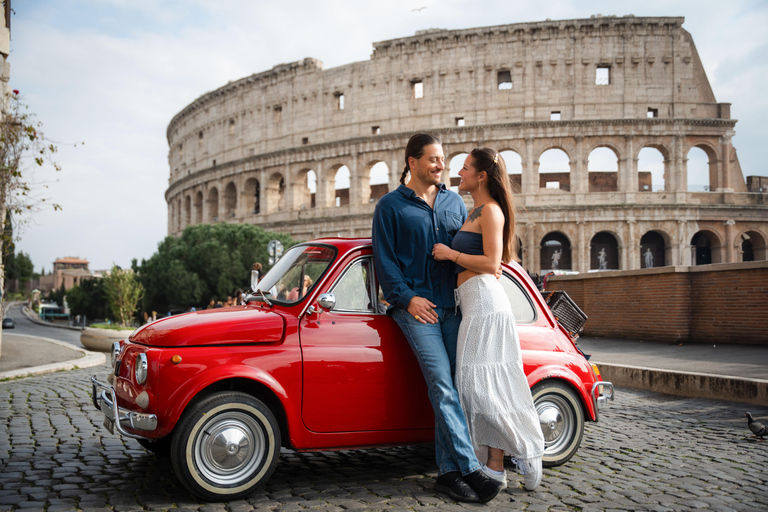 Rome : Visite guidée de la Fiat 500 avec photographeVisite privée