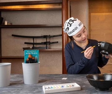 Kyoto: Ramen Bowl Painting and Michelin Cooking Class