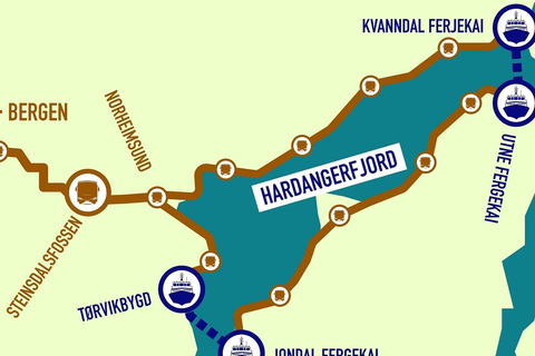 Wycieczka z przewodnikiem: Hardangerfjord, wodospady i przeprawa promem
