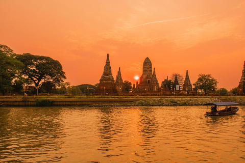 Bangkok: Ayutthaya Temples Day Trip with Sunset Cruise