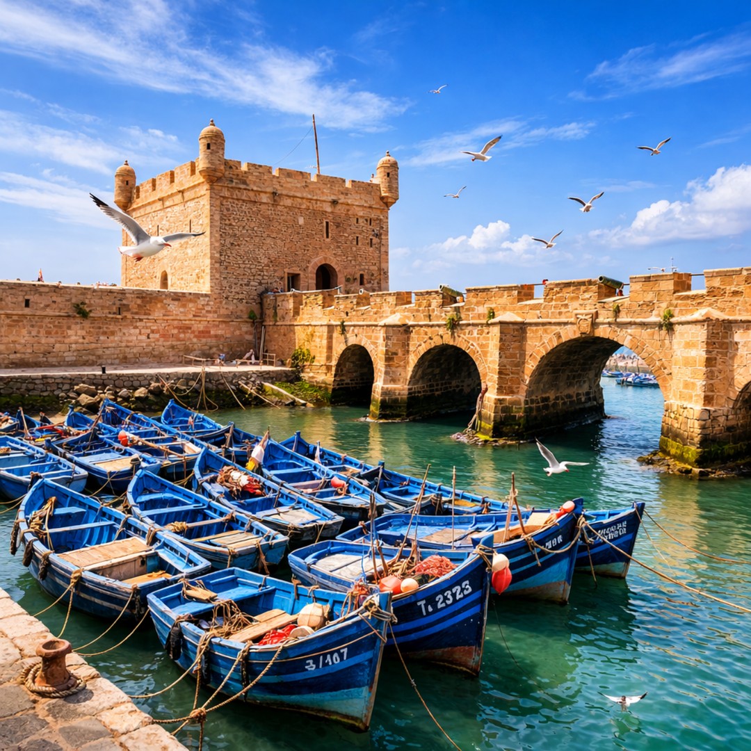Marrakech : visite d'une journée en petit groupe à Essaouira, UNESCO et plage