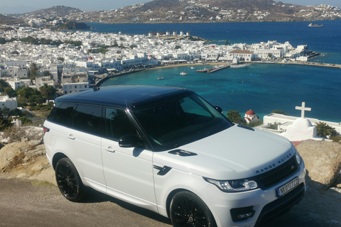 Mykonos: Tour particular com Range RoverTour guiado particular em Mykonos com Range Rover