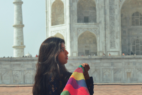 De Delhi : Tour du Taj Mahal au lever du soleil à AgraSeulement le guide (pas de voiture, de frais d&#039;entrée et de repas)