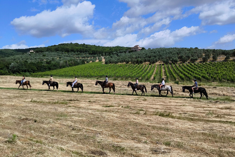 Firenze: Tour a cavallo con degustazione di vini e trasferimento