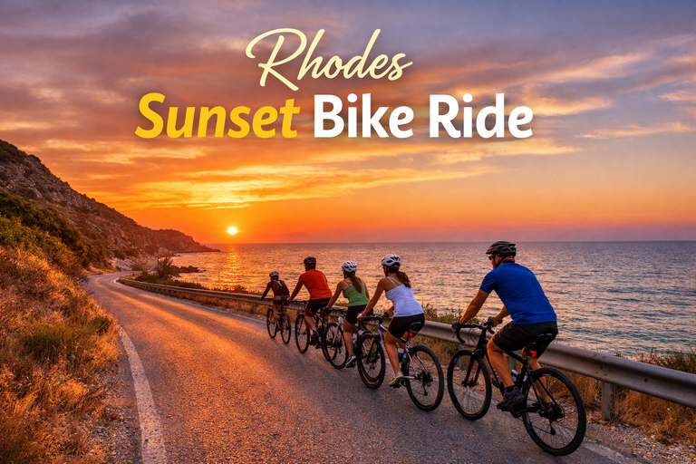 Rhodes : Sunset Coastal Bike Ride with Beach Swim