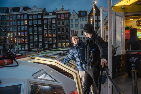 Amsterdam: Cozy Light Festival Cruise with Hot Chocolate