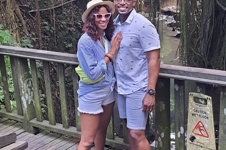 乌布猴林、梯田、秋千、寺庙和瀑布乌布猴林、水稻梯田、秋千、寺庙和瀑布