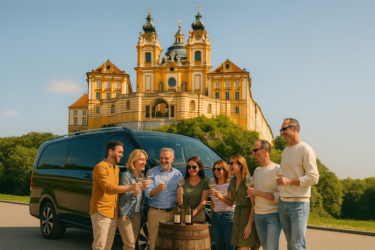 From Vienna: Hallstatt, Salzburg & Melk Day Trip VIP Mercedes E class - up to 3 people all inclusive