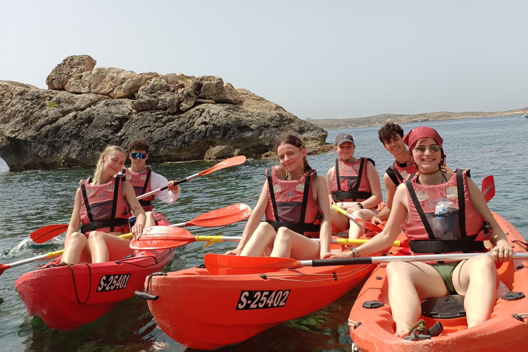Gozo: 1 Hour Kayak plus +Cave Tour + Drop off Blue Lagoon Gozo: 1 Hour Kayak + Cave Tour + Blue Lagoon Drop off