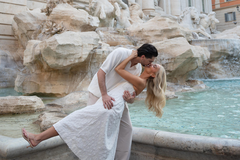 Rome: Private Editorial Shoot at Trevi Fountain or Colosseum Early Morning Trevi Fountain: 30-Minute Private Shoot