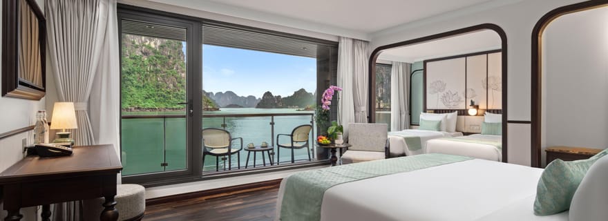 Hanoï : croisière 5 étoiles de 2 jours à Lan Ha et Halong avec cabine à balcon