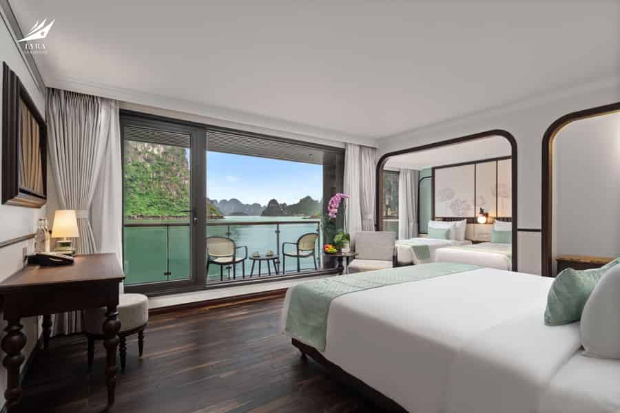 Hanoi: 2-tägige 5-Sterne-Bootstour zur Lan Ha Bay & Ha Long Bay mit Balkonkabine. Foto: GetYourGuide Hanoi: 2-tägige 5-Sterne-Bootstour zur Lan Ha Bay & Ha Long Bay mit Balkonkabine. Foto: GetYourGuide