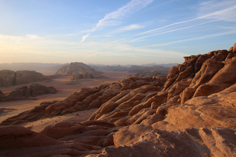 From Wadi Rum: Hike a Mountain with Guide & Stay (optional) Burdah Rock Bridge Mountain Day & Free Lunch Only